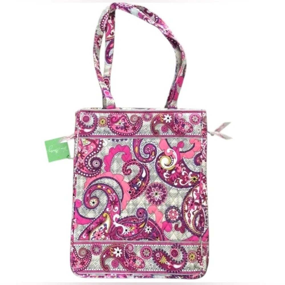 NWT VERA BRADLEY LAPTOP TRAVEL TOTE “PAISLEY MEETS PLAID” PATTERN